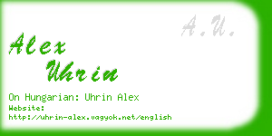 alex uhrin business card